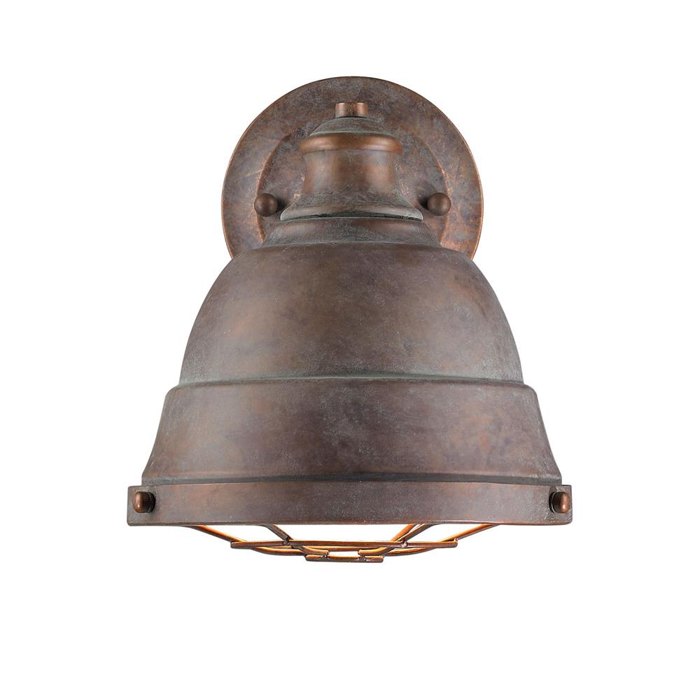 Golden Lighting 7312-1W CP Bartlett 1 Light Wall Sconce in the Copper Patina finish